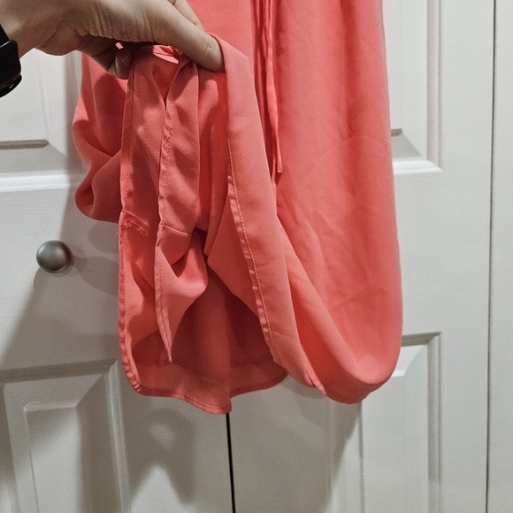 ARITZIA Babaton Casimir Dress Sleeveless V-Neck Coral Pink Size XS - Picture 9 of 10